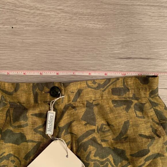 Max Mara Linen Floral Pants Size 2 - Picture 4 of 5